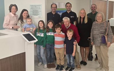 Installation of plaque at Baptist MD Anderson Clay